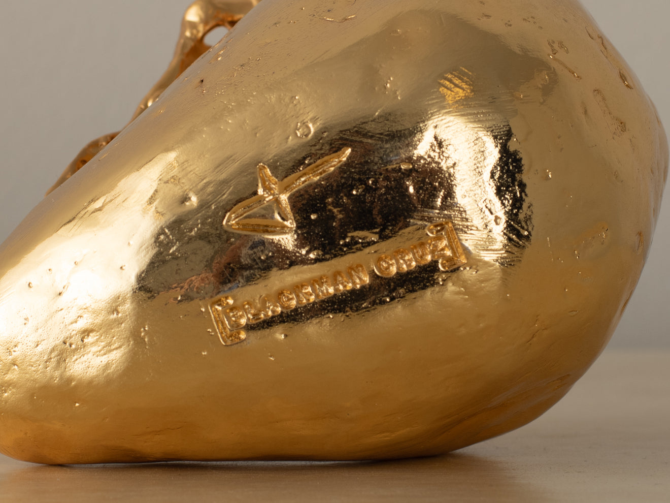 14K GOLD PLATED HEART SCULPTURE BY JEFF PRICE